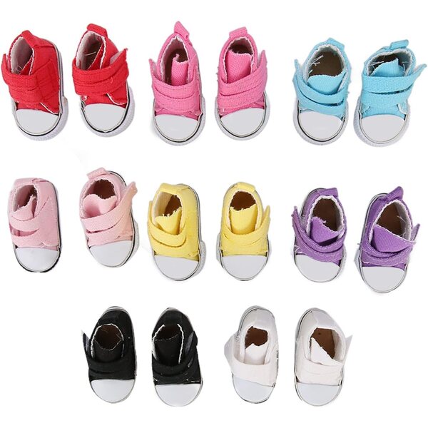 RASTKY Scarpe di Tela per Bambole 8 Paia Colorate Antiusura per Progetti Creativi