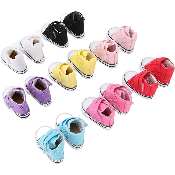 RASTKY Scarpe di Tela per Bambole 8 Paia Colorate Antiusura per Progetti Creativi