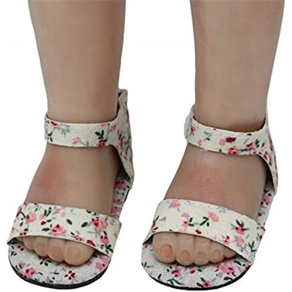 18" Mini-Puppenschuhe mit Blumensandalen, modisches Puppenzubehör