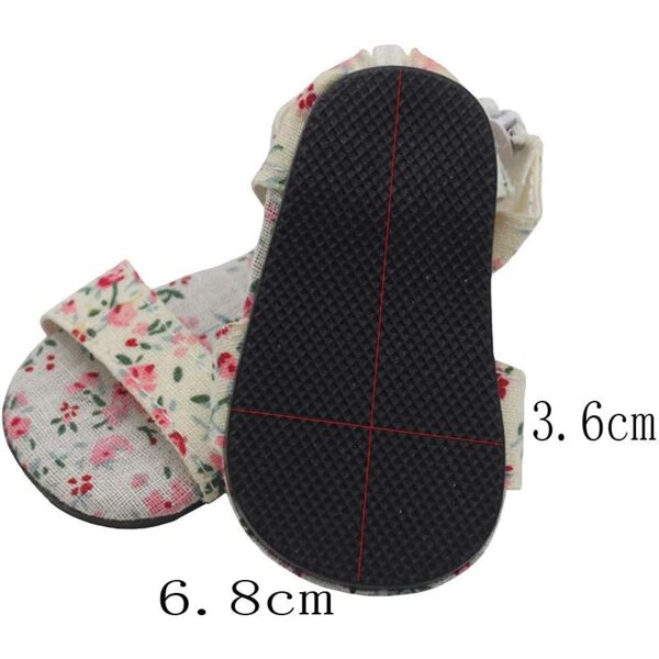 18" Mini-Puppenschuhe mit Blumensandalen, modisches Puppenzubehör