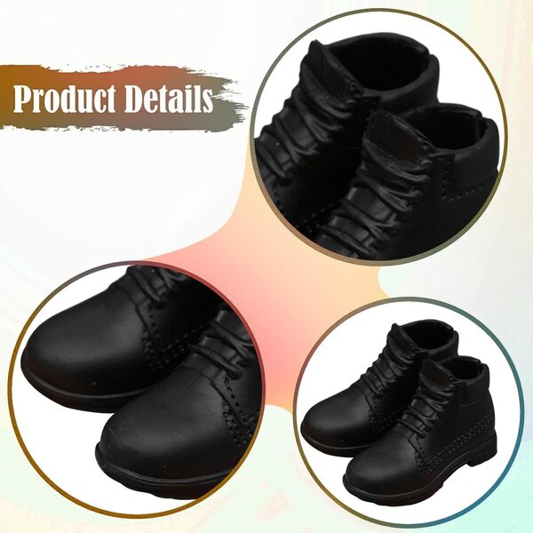 Miniatur-Schuhe für männliche Actionfiguren, 4,5 cm, aus widerstandsfähigem PP-Kostümzubehör