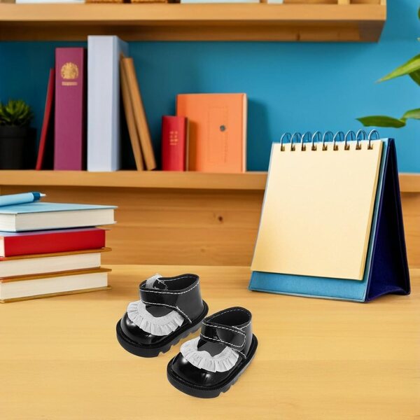 Alasum 2 Paia Scarpe per Bambole 20 cm in Pizzo Floreale, Mini Scarpe Morbide per Neonate
