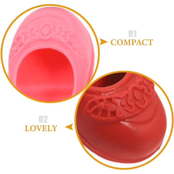 4 Paia di Mini Scarpe per Bambola da 17 cm - Ballerine Comode e Colorate per Casa delle Bambole