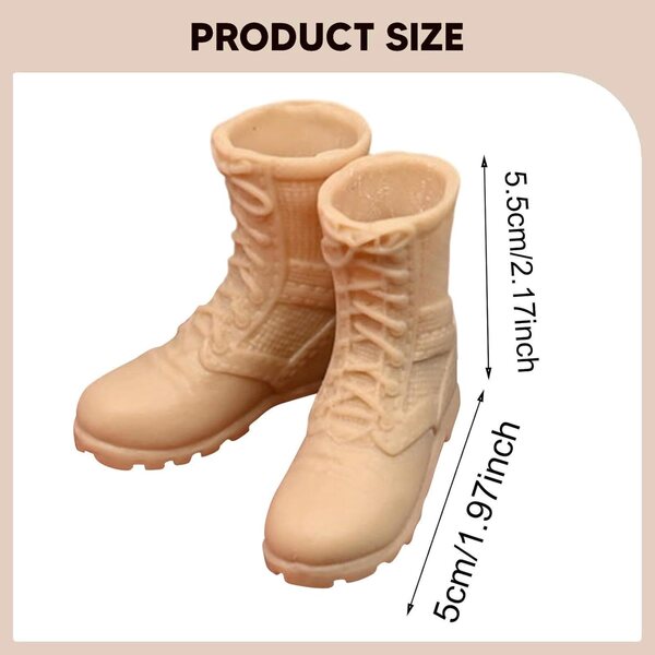 Stiefel für Actionfigur 1:12 Fiocias weiblich 6 Zoll, widerstandsfähiges PP-Material