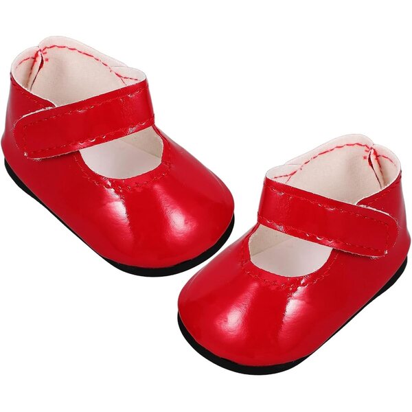 ERINGOGO Scarpe Miniatura per Bambola Rosse in PU Design Elegante e Resistente