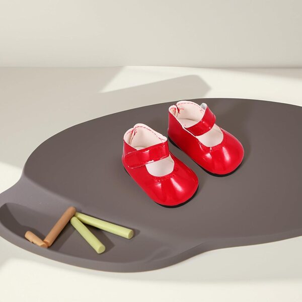 ERINGOGO Scarpe Miniatura per Bambola Rosse in PU Design Elegante e Resistente