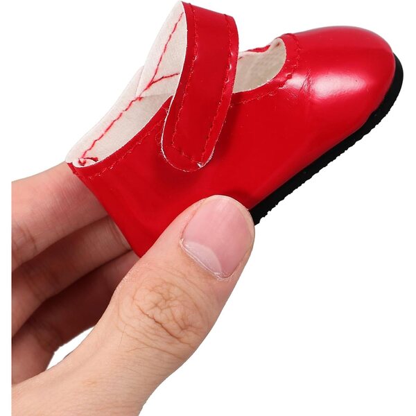 ERINGOGO Scarpe Miniatura per Bambola Rosse in PU Design Elegante e Resistente