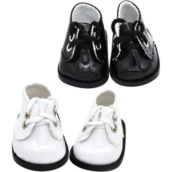 Alasum 2 Paia di Scarpe Fai da Te per Bambole 20cm in Pelle, Resistenti e Creative