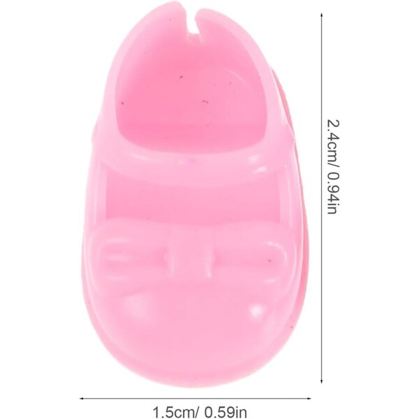6 Paia Scarpe Piatte Miniatura per Bambole in Plastica con Design Confortevole e Colorato