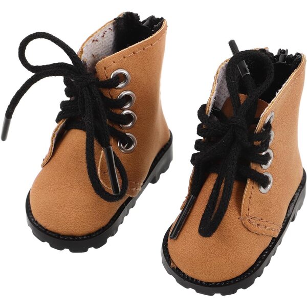 Stivali Marrone Chiaro per Bambola BJD 20 cm, Mini Scarpe Cucite e Leggere