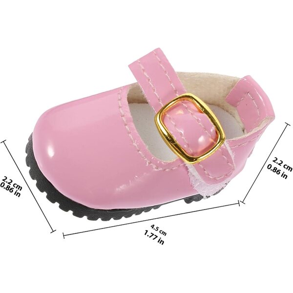 Scarpe rosa in PU per bambola 15 cm, design delicato e carino, accessori per bambole