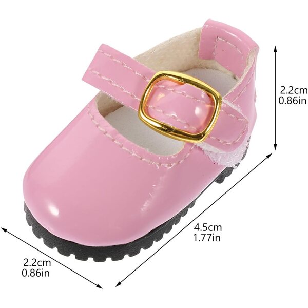 Scarpe rosa in PU per bambola 15 cm, design delicato e carino, accessori per bambole