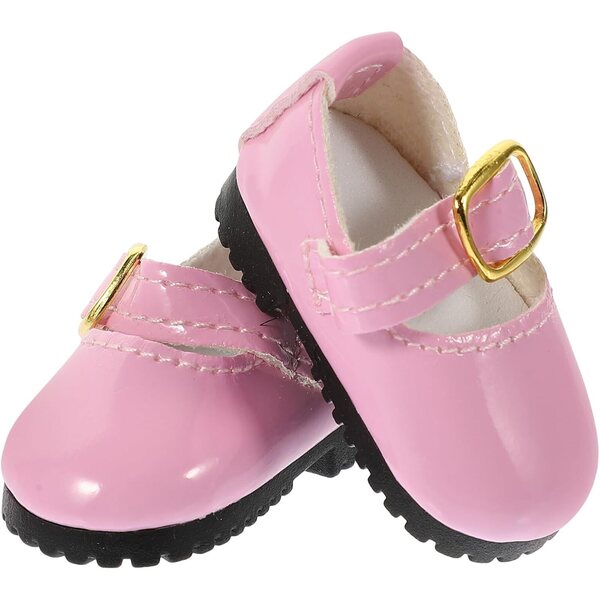 Alasum Mini Scarpe in Pelle Rosa per Bambole da 15 cm - Accessori Vestiti Bambina