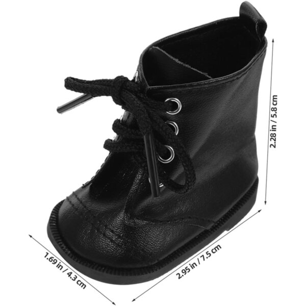 Beaupretty 2 Paar schwarze PU-Lederstiefel für 18-Zoll-Puppen – Mode und Komfort