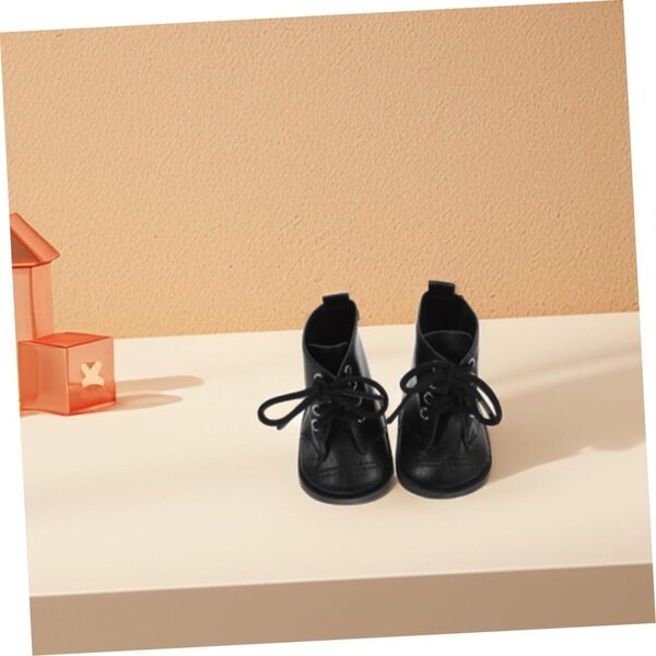 Beaupretty 2 Paar schwarze PU-Lederstiefel für 18-Zoll-Puppen – Mode und Komfort