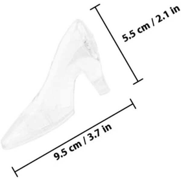 GARVALON Set 24 Miniature Scarpe Trasparenti in Acrilico per Decorazioni e Regali