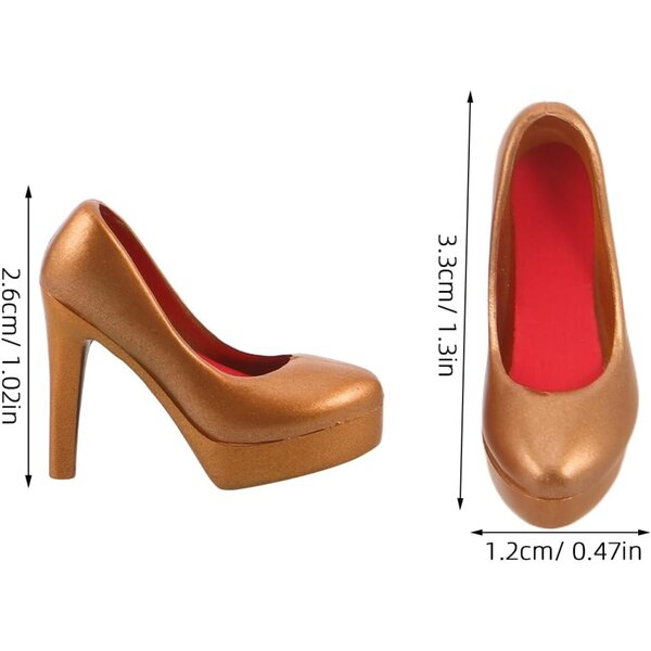 Scarpe con Tacco Alto per Bambole 1/6 ERINGOGO, Sandali Eleganti in Pelle PU