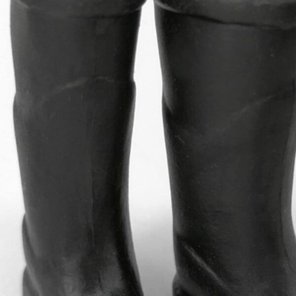 Regenstiefel für Miniaturpuppen 1:12, dekoratives Zubehör, schwarz aus Kunststoff
