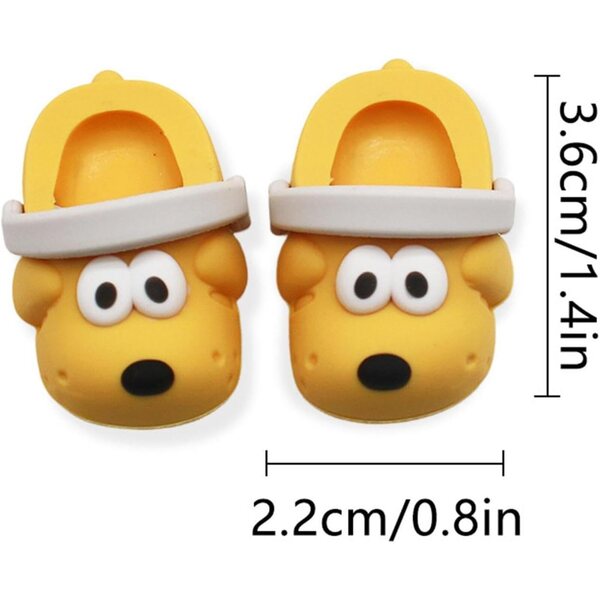 Miniatursandalen für Puppen aus PVC, widerstandsfähig und farbenfroh für Rollenspiele für Kinder