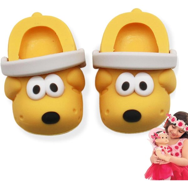 Miniatursandalen für Puppen aus PVC, widerstandsfähig und farbenfroh für Rollenspiele für Kinder