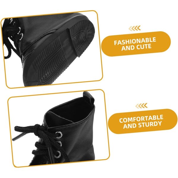 2 Paia Stivali in Similpelle per Bambole | Scarpe alla Moda e Accessori Vestiti Bambina