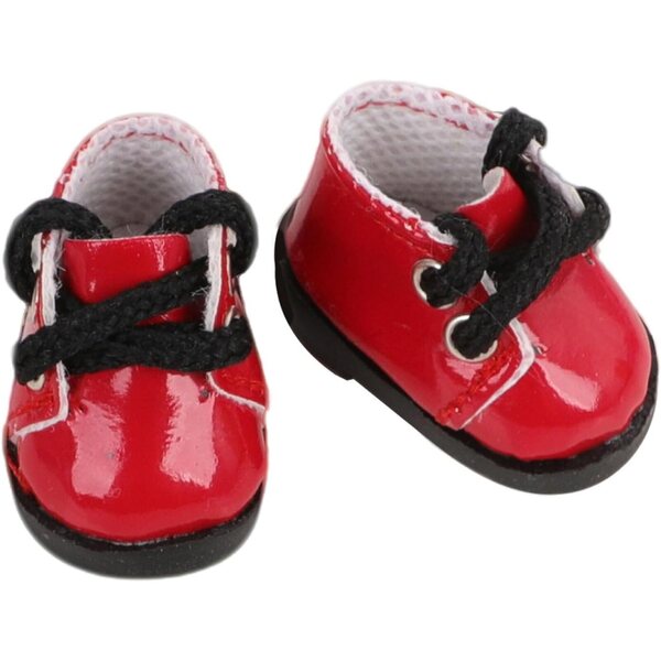 Set 6 paia scarpe miniatura per bambole 17 cm, dettagli artigianali in PVC lucido