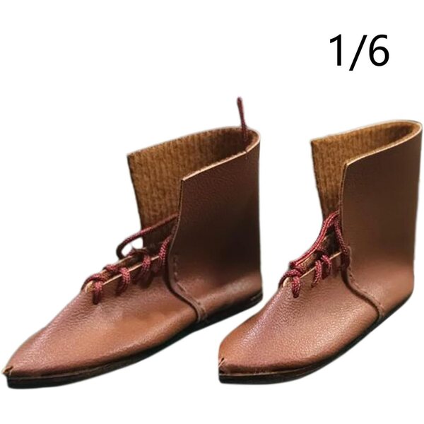 1:6 PU-Leder mittelalterliche Soldatenschuhe für Actionfigur 12 Zoll 30,5 cm