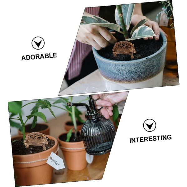 Toyvian Mini Tavolo e Sedia in Resina per Micro Giardini e Bonsai, Set 2 Pezzi