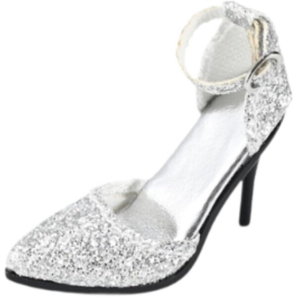 harayaa Sandali con Tacco Alto per Bambole 12 Pollici 1/6 Scarpe Tacchi Argento