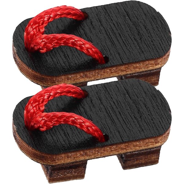 Mini zoccoli in legno Toyvian per casa delle bambole, accessori realistici 2x1 cm