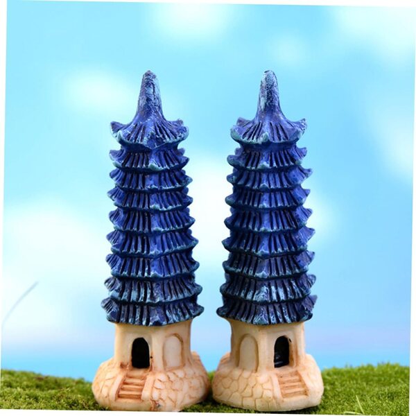 HEMOTON 3pezzi Decorazioni Faro in Resina per Paesaggi Miniature da Giardino Esterno