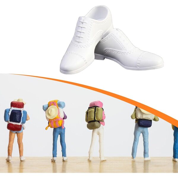 1:6 Miniatur dekorative männliche Puppenschuhe für männliche Actionfiguren weiß