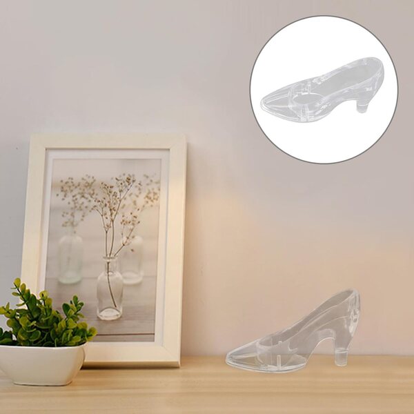 Abaodam 12 transparente Mini-Kristallschuhe für Heim- und Bürodekorationen