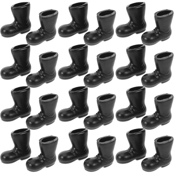 Mikinona 50 Stück Miniatur-Puppenschuhe, dekorative Stiefel aus robustem Kunststoff