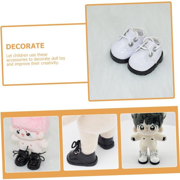 2 Paar Mini-Puppenschuhe aus Leder – dekorative Accessoires für Mini-Häuser