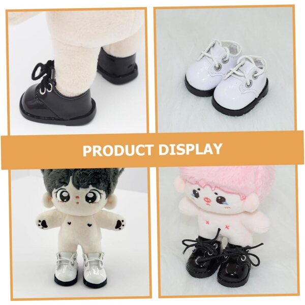2 Paar Mini-Puppenschuhe aus Leder – dekorative Accessoires für Mini-Häuser