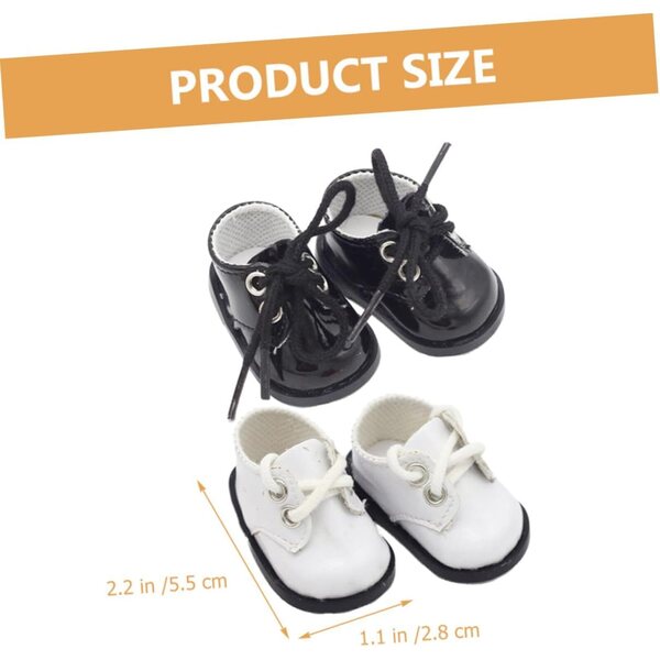 2 Paar Mini-Puppenschuhe aus Leder – dekorative Accessoires für Mini-Häuser