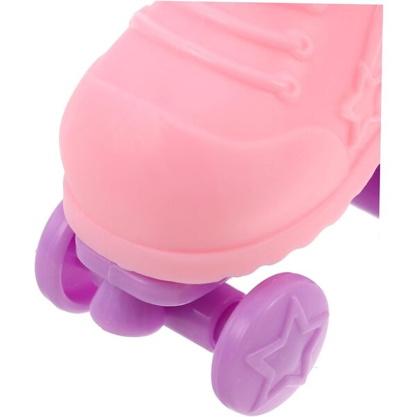 BESPORTBLE 3 Paar Mini-Rollschuhe für rosa Kunststoffpuppen im Maßstab 1/8