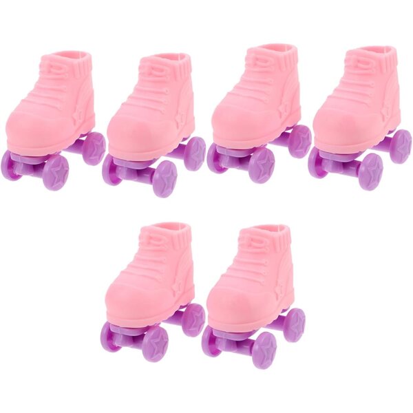 Mikinona 3 Paar Miniatur-Rollschuhe für Puppen und maßstabsgetreue Hausdekorationen
