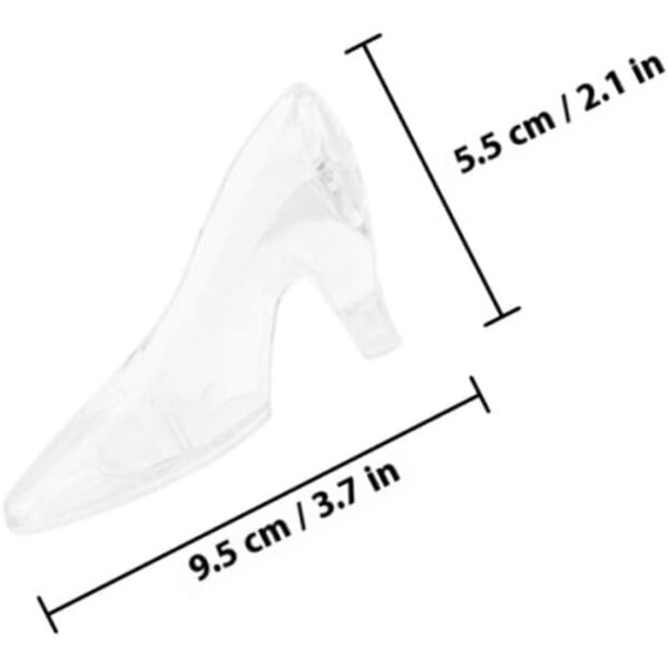 VICASKY Scarpe di Cristallo Trasparenti Decorazione da Scrivania, Set 24 Pezzi Elegante