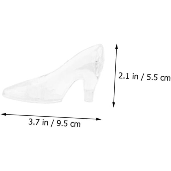 VICASKY Scarpe di Cristallo Trasparenti Decorazione da Scrivania, Set 24 Pezzi Elegante