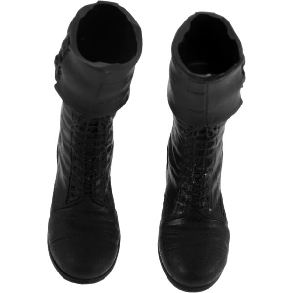 Stivali da soldato in pelle per bambole, scarpe realistiche per action figure BJD, cambio rapido