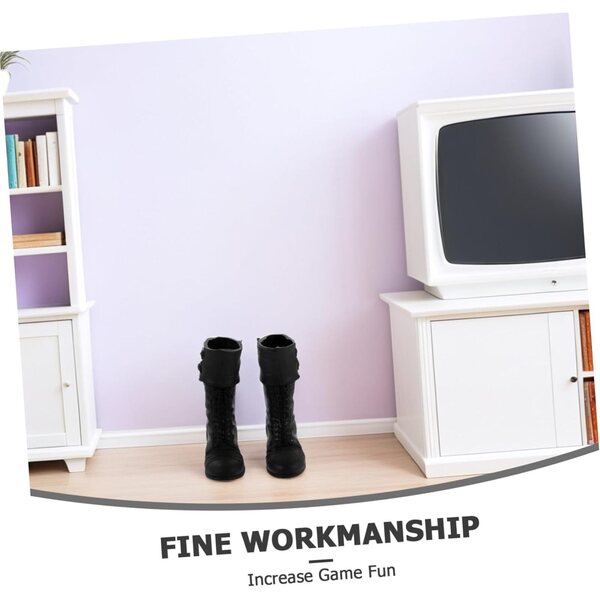 Lederpuppen-Soldatenstiefel, realistische Schuhe für BJD-Actionfiguren, schneller Wechsel