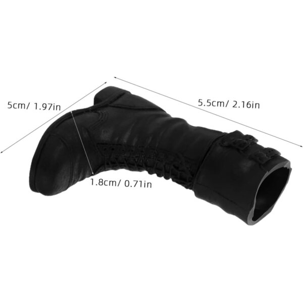 ORFOFE Stivali in Pelle Sintetica Neri per Bambole Articolate Miniature Resistenti