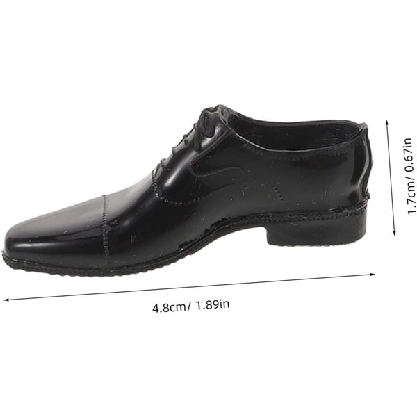 ORFOFE Scarpe Nere Miniatura in Plastica 1/6 per Action Figure e Soldatini Maschili