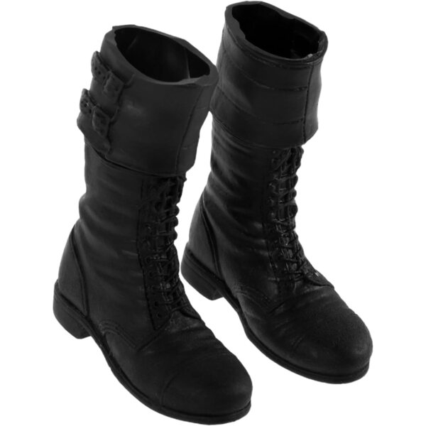 Realistische Stiefel im Soldatenstil für BJD und Actionfiguren, detailliertes Miniaturzubehör