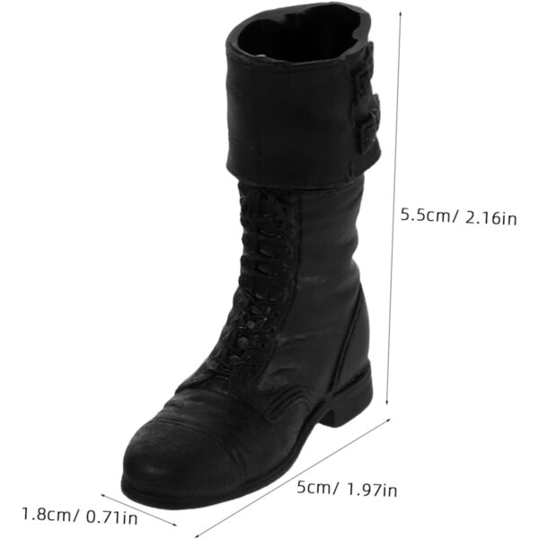 Realistische Stiefel im Soldatenstil für BJD und Actionfiguren, detailliertes Miniaturzubehör