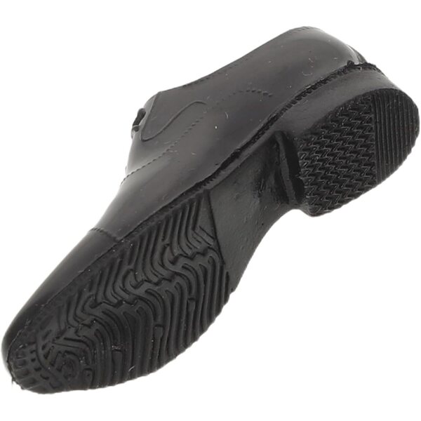 Scarpe nere in miniatura per action figure 1/6 con dettagli realistici HEALSOPTHY