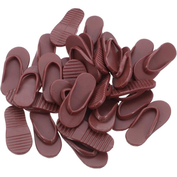 BESTonZON 50 Sandali Miniatura Marrone per Bambole 11 Pollici Accessori Estivi