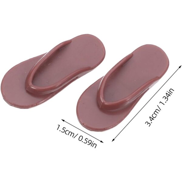 GARVALON 50 Stück braune Sandalen für 27,9 cm große Puppen, Miniatur-Sommerzubehör